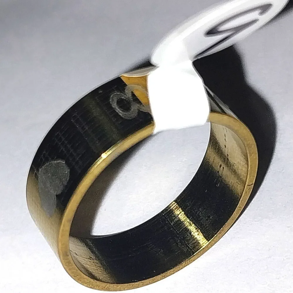 Stainless steel wide band hypoallergenic nickel free Men's ring sz 9